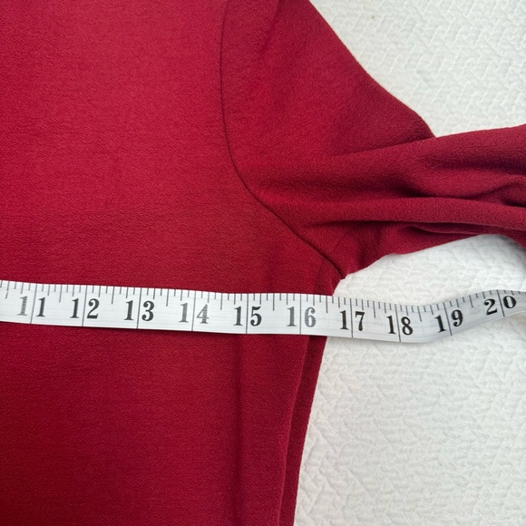Vince Burgundy Red Shift Dress 3/4 Sleeves Round Neck Size S - Picture 10 of 14